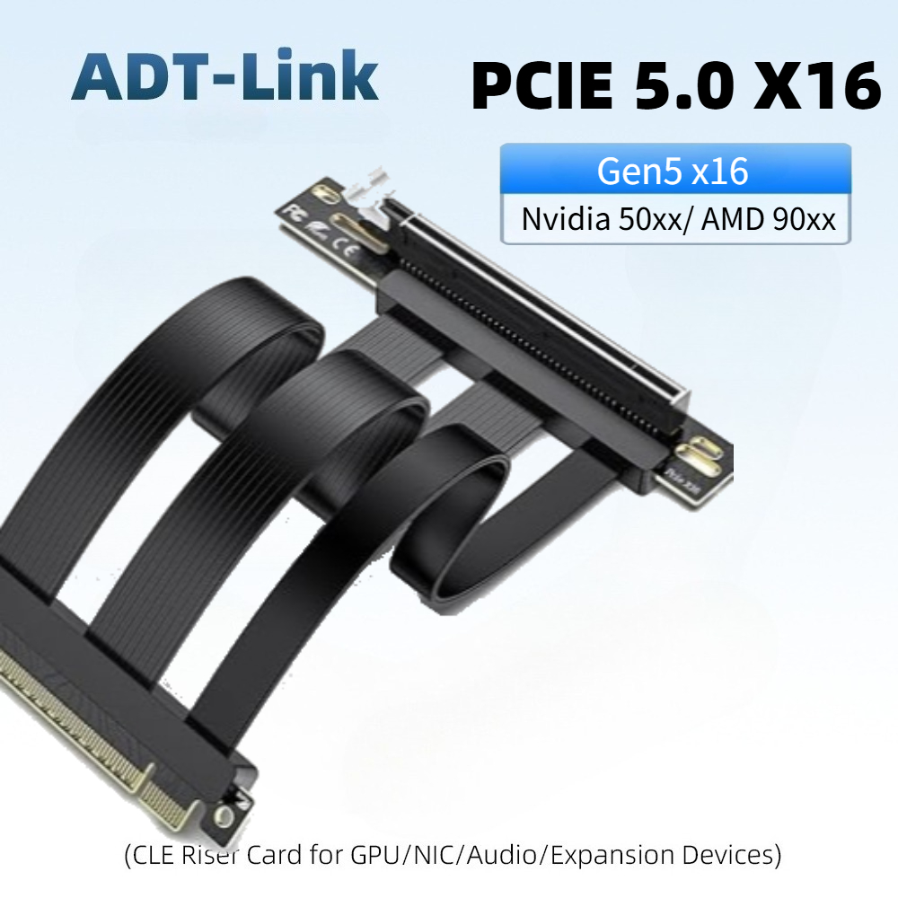 Pcie 4.0 X16 Riser Cable 90 Degree - PCIe 5.0 x16 라이저 케이블, PCIe