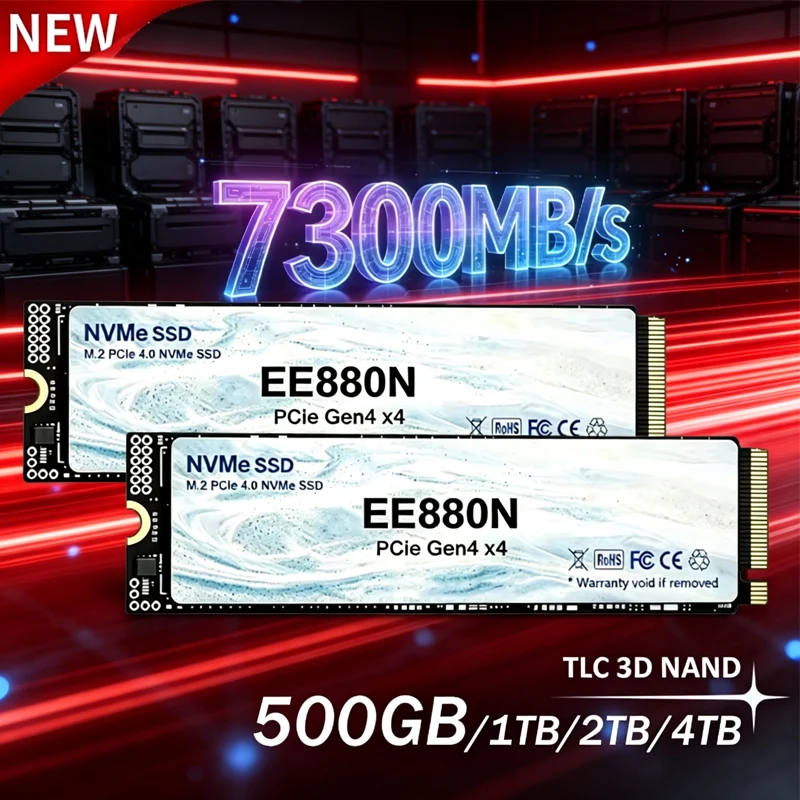 M.2 Nvme 4Tb Pcie 4.0 Ssd - 2026년형 EE880N 고속 SSD, 7300MB/s, 500GB/1TB/2TB/4TB