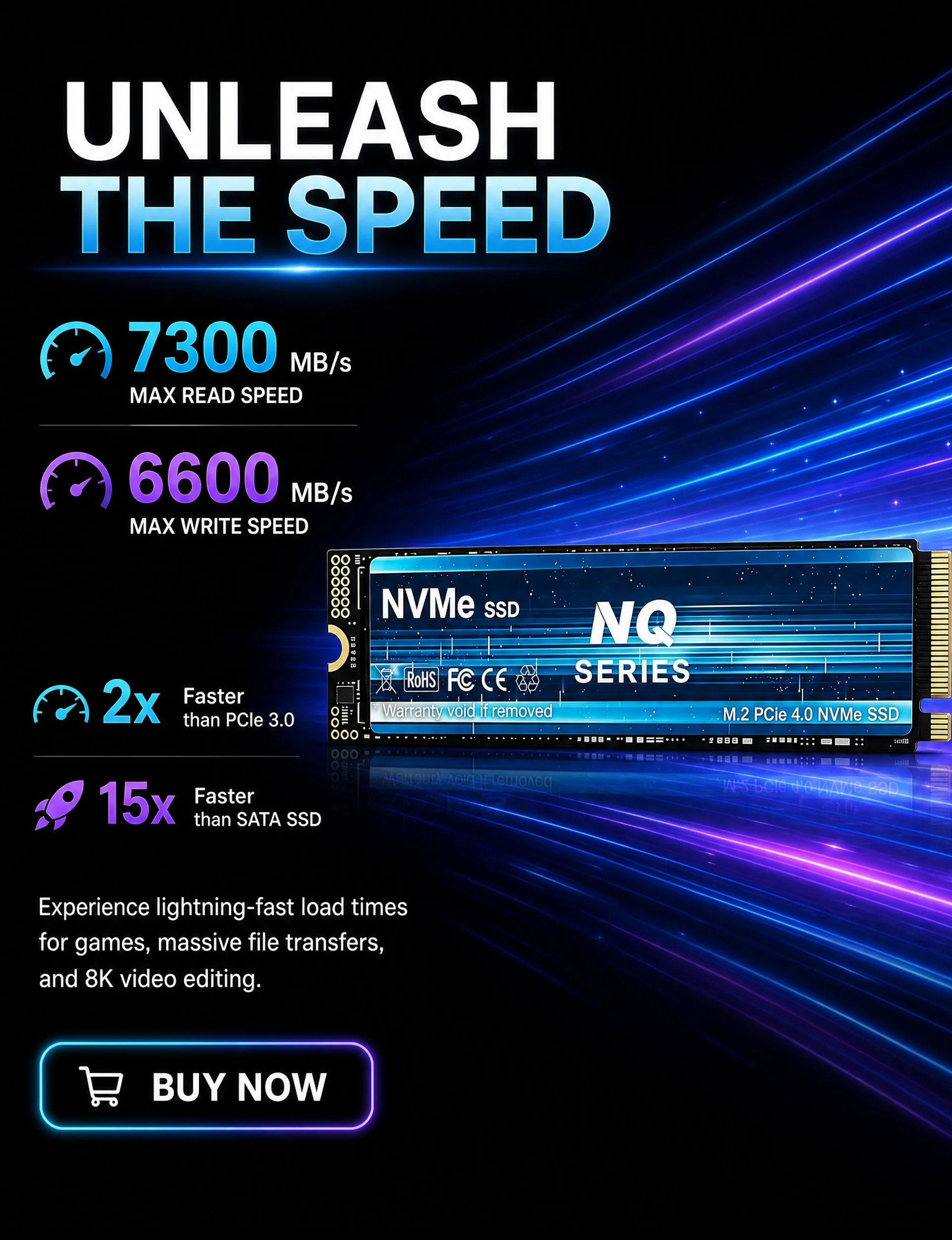내장형 NQ 시리즈 NVMe SSD, 7300MB/s, - M.2 Nvme 4Tb Pcie 4.0 Ssd 리뷰 및 가격