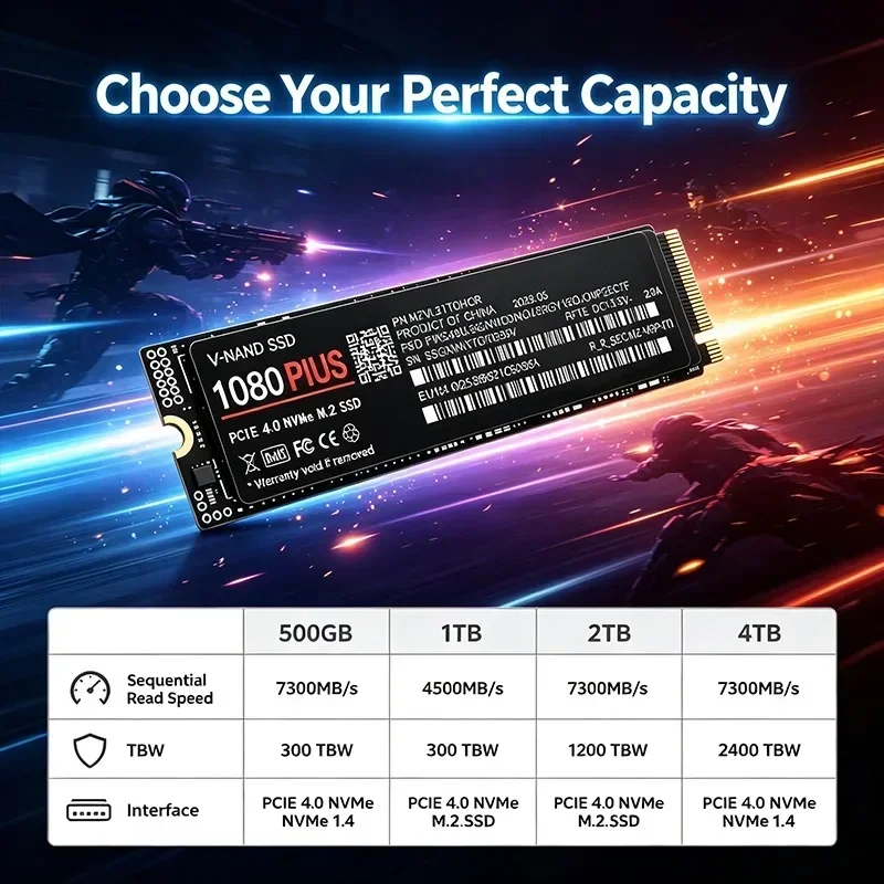 고속, 100% 정품, 1080 PLUS PCIe 4. - M.2 Nvme 4Tb Pcie 4.0 Ssd 리뷰 및 가격