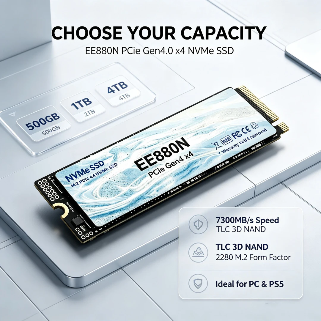 2026년형 EE880N 고속 SSD, 7300MB/s - M.2 Nvme 4Tb Pcie 4.0 Ssd 리뷰 및 가격